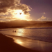 Surfers-at-Dusk-Hawaii (Medium)