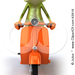 43916-Clipart-Illustration-Of-A-Cute-3d-Green-Tree-Frog-Riding-F