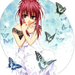 anime girl butterflies