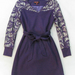 91014A-40  PRADA PURPLE  LACE&WOOL DRESS SIZE 2 4 6 PRICE USD48