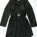 90729C-10A   CHANEL BLACK POLYESTER DUSTCOAT SIZE 2 4 6  PRICE U