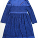 90805B-14A CHANEL BLUE RAYON&LACE DRESS SIZE 2 4 6(BACK) PRICE U