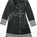 90806B-40 CHANEL BLACK POLYESTER DUSTCOAT SIZE 2 4 6 PRICE USD 4