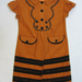 91017A-07A  CHANEL ORANGE WOOL&COTTON DRESS SIZE 2 4 6 PRICE USD