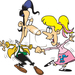 0511-0811-0418-5943 Cartoon of a 50s Couple Dancing clipart imag