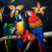 Three amigo parrots (Harrington)